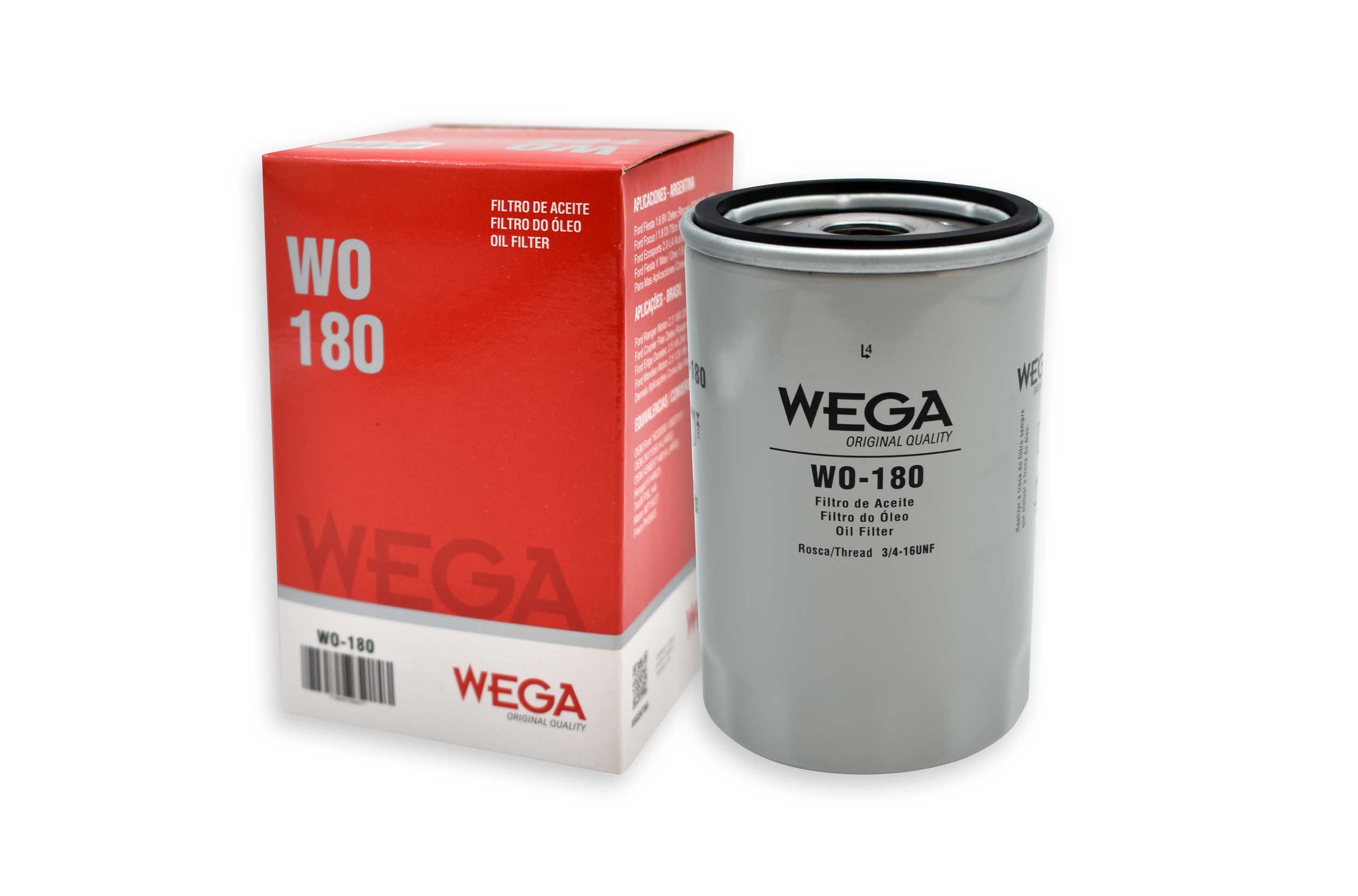 Filtro de Óleo Wega WO180 Ford Escort Zetec Focus Fiesta EcoSport Ranger